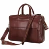 Men's Laptop Bag, Berchirly 15-inch Retro Leather Briefcase Lawyer Office Handbag Computer Shoulder
