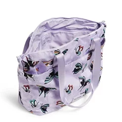 Vera Bradley Recycled Lighten Up Reactive Tote Bag, Lavender Butterflies -Cole Haan Shop 51swjdsH1NS