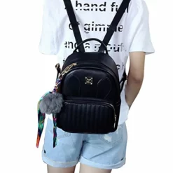 ABage Women's Leather Backpack Purse College Travel Casual Daypack Handbag, Black -Cole Haan Shop 51tLN3xoWPL