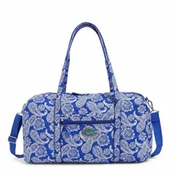 Vera Bradley Unisex Adult Collegiate Large Duffle (Multiple Teams Available) Travel Bag, University Of Florida Royal/White Bandana, One Size US