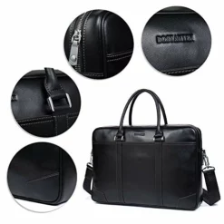 Bostanten Leather Briefcase Messenger Business Bags Laptop Handbag Black -Cole Haan Shop 51vw1UHsm5L