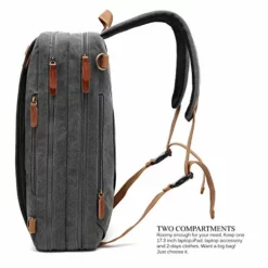 CoolBELL Convertible Backpack Shoulder Bag Messenger Bag Laptop Case Business Briefcase Leisure Handbag Multi-Functional Travel Rucksack Fits 17.3 Inch Laptop For Men/Women (Canvas Dark Grey) -Cole Haan Shop 51w6RAEg1hL
