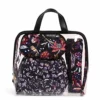 Vera Bradley Women's 4 Piece Organizer 4 Pc. Set Cosmetic Makeup Bag, Foxwood, One Size