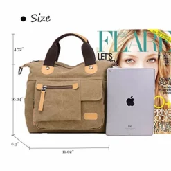 Gashen Canvas Handbag Casual Messenger Bag Shoulder Bag Travel Organizer Bag Multi-pocket Purse For -Cole Haan Shop 51x7 2BYb mIL