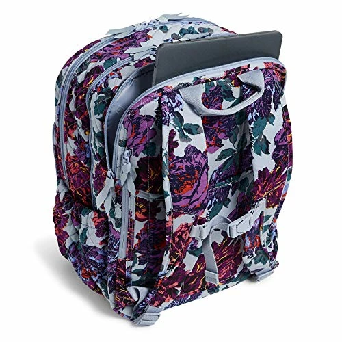 Vera Bradley Signature Cotton XL Campus Backpack, Neon Blooms 3 Vera Bradley Signature Cotton XL Campus Backpack, Neon Blooms - Image 3