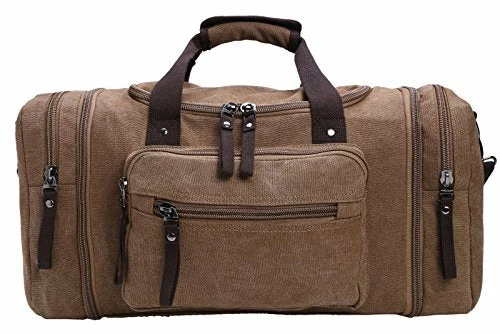 Large Capacity Canvas Unisex Travel Duffel Bag Shoulder Handbag Weekend Bag W/ Strap 6 Large Capacity Canvas Unisex Travel Duffel Bag Shoulder Handbag Weekend Bag W/ Strap - Image 6