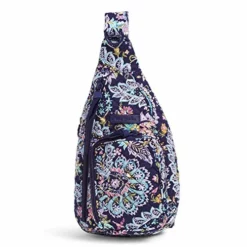Vera Bradley Women's Signature Cotton Mini Sling Backpack, French Paisley, One Size