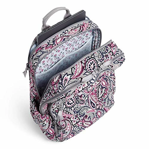 Vera Bradley Signature Cotton XL Campus Backpack, Gramercy Paisley 4 Vera Bradley Signature Cotton XL Campus Backpack, Gramercy Paisley - Image 4