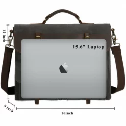 Large Messenger Bag For Men Tocode, Vintage Waxed Canvas Satchel Leather Briefcases Crossbody Shoulder Bags, 15.6 Inch Computer Laptop Bags Water Resistant Travel School Work Bag Black (Black) -Cole Haan Shop 613WgQF4lQL