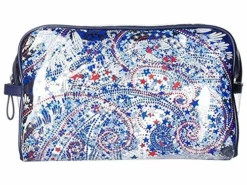 Vera Bradley Women's Clear Beach Cosmetic Fireworks Paisley One Size