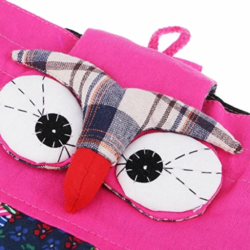 Baoblaze Big Owl Backpacks Bags Patchwork Cotton Big Eyes Purses Handmade Handbag - Pink, As 3 Baoblaze Big Owl Backpacks Bags Patchwork Cotton Big Eyes Purses Handmade Handbag - Pink, As - Image 3