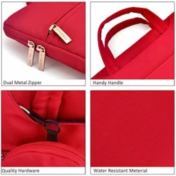 YOUPECK Water Repellent 11-11.6 Inch Laptop Shoulder Bag Compatible MacBook Air 11 12, Surface Pro, Sumsung Tab Polyester Protective Messenger Briefcase Men Women Carrying Handbag Sleeve Case, Red -Cole Haan Shop 61X3mGXYurL