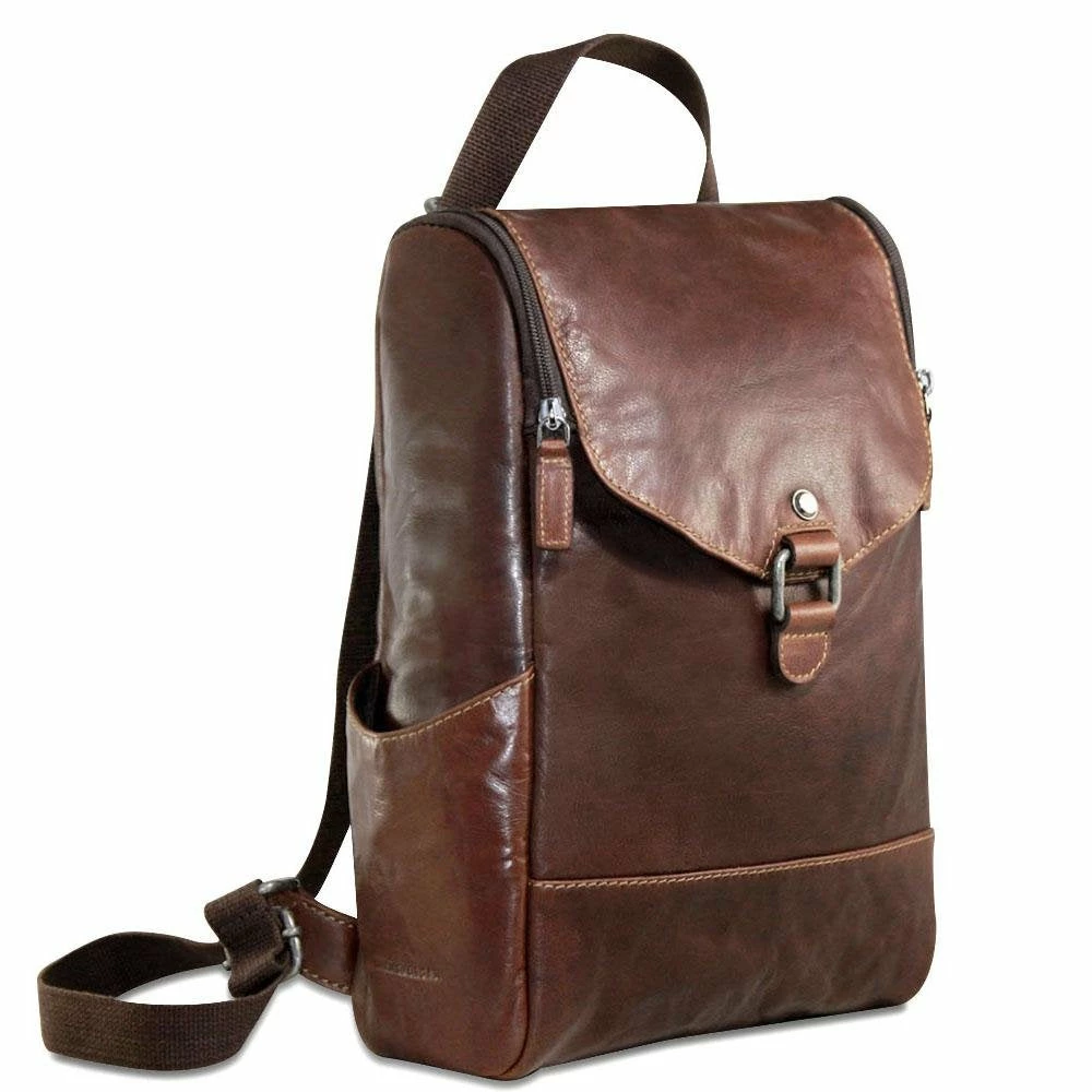 Jack Georges Voyager Collection Convertible Crossbody Backpack Brown 1 Jack Georges Voyager Collection Convertible Crossbody Backpack Brown
