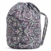 Vera Bradley Women's Cotton Toiletry Bag Travel Accessory, Bonbon Medallion, One Size