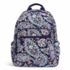Vera Bradley Women's Signature Cotton Campus Backpack, French Paisley, One Size