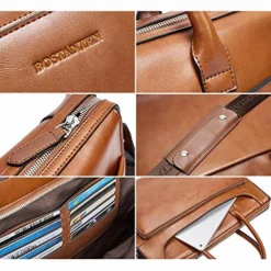 BOSTANTEN Leather Briefcase Vintage Business Message Bags 15.6 Inch Laptop Shoulder Handbag For -Cole Haan Shop 61hNBxwar3L