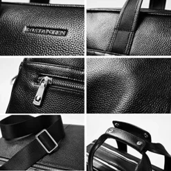BOSTANTEN Leather Briefcase Messenger Business Bags 17" Laptop Handbag For Men -Cole Haan Shop 61koUb7XP1L