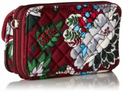 Vera Bradley Women's Signature Cotton RFID All In One Crossbody Wristlet , Bordeaux Blooms, One Size -Cole Haan Shop 811ryqv9O5L