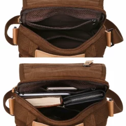 Berchirly Small Messenger Bags, Vintage Men's Canvas Shoulder Crossbody Sling Hiking Bag Satchel Everyday Use -Cole Haan Shop 81A1MVt3 dL