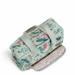Vera Bradley Signature Cotton Deluxe Weekender, Mint Flowers -Cole Haan Shop 81GjU 2B0R77L