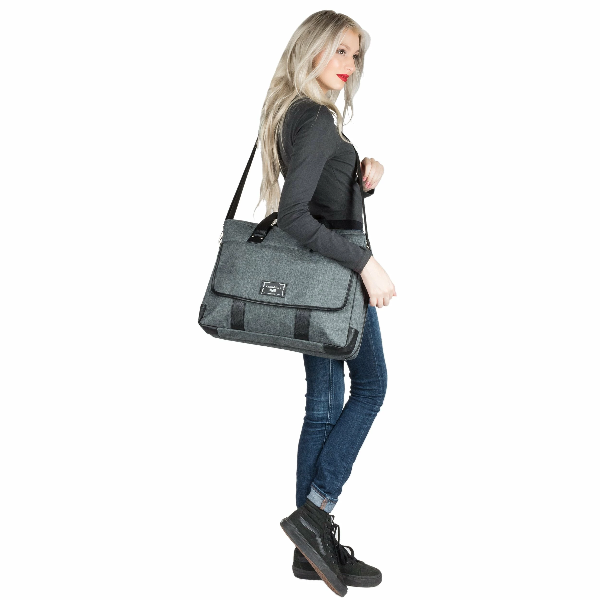 Vangoddy Chrono Grey Rugged Tote Crossbody Shoulder Bag For Lenovo Flex 3 | IdeaPad | ThinkPad E L P Series 15.6" Laptop + Sync And Charge Cable 7 Vangoddy Chrono Grey Rugged Tote Crossbody Shoulder Bag For Lenovo Flex 3 | IdeaPad | ThinkPad E L P Series 15.6" Laptop + Sync And Charge Cable - Image 7