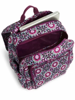 Vera Bradley Campus Tech Backpack, Signature Cotton (Purple/Lilac Medallion, One Size) -Cole Haan Shop 81qLeA0TVNL