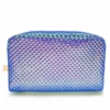 Holographic Cosmetic Bag Makeup Bag Toiletry Travel Bag Handy Large Protable Wash Pouch Waterproof Zipper Handbag Carry Case Organizer Mermaid Makeup Brush Bag(shiny Purple Bag)