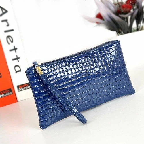 Fahion Handbag Womens Crocodile PU Leather Clutch 7 Fahion Handbag Womens Crocodile PU Leather Clutch - Image 7