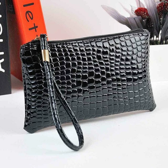 Fahion Handbag Womens Crocodile PU Leather Clutch 1 Fahion Handbag Womens Crocodile PU Leather Clutch
