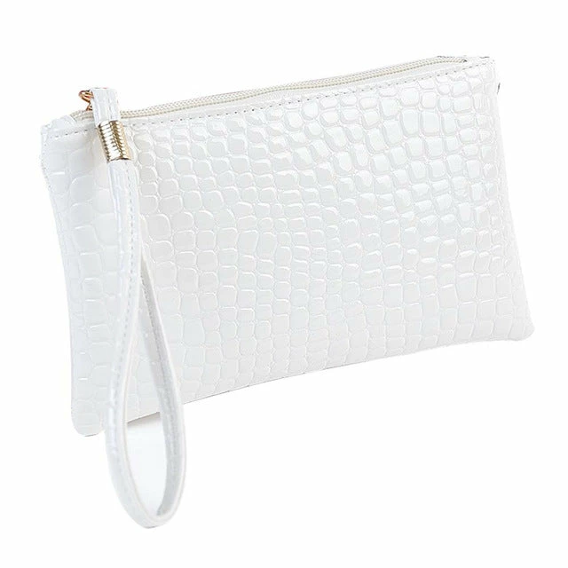 Fahion Handbag Womens Crocodile PU Leather Clutch 5 Fahion Handbag Womens Crocodile PU Leather Clutch - Image 5