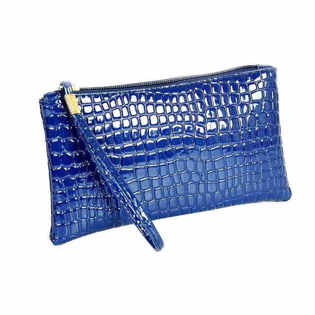 Fahion Handbag Womens Crocodile PU Leather Clutch 3 Fahion Handbag Womens Crocodile PU Leather Clutch - Image 3