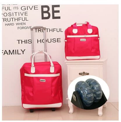 Women Travel Bags Wheels Travel Trolley Bags Sets Travel Handbag Nylon Large Capacity Travel 3 Women Travel Bags Wheels Travel Trolley Bags Sets Travel Handbag Nylon Large Capacity Travel - Image 3