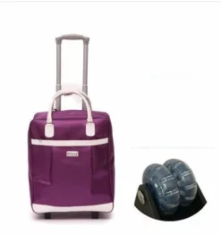 Women Travel Bags Wheels Travel Trolley Bags Sets Travel Handbag Nylon Large Capacity Travel