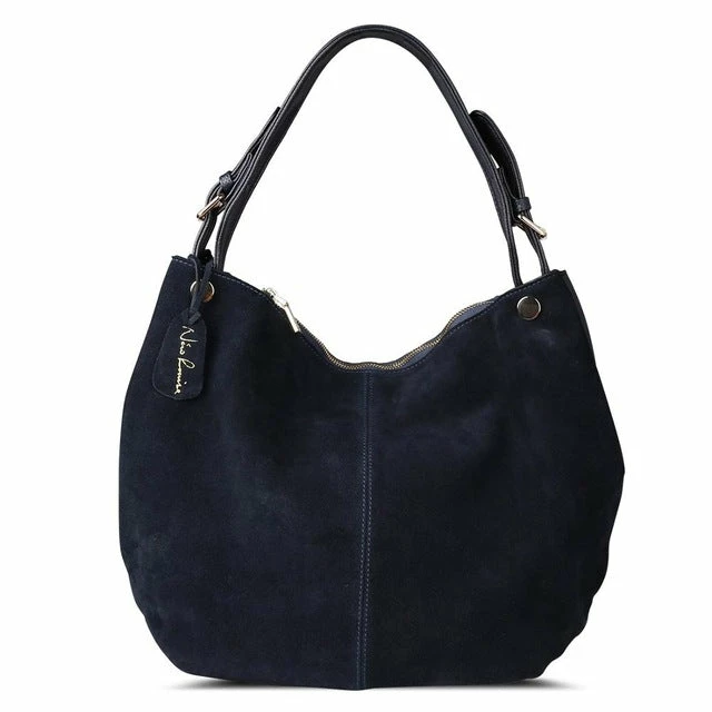 Nico Louise Women Real Split Suede Leather Hobo Bag New Design Female Leisure Large Shoulder Bags 2 Nico Louise Women Real Split Suede Leather Hobo Bag New Design Female Leisure Large Shoulder Bags - Image 2