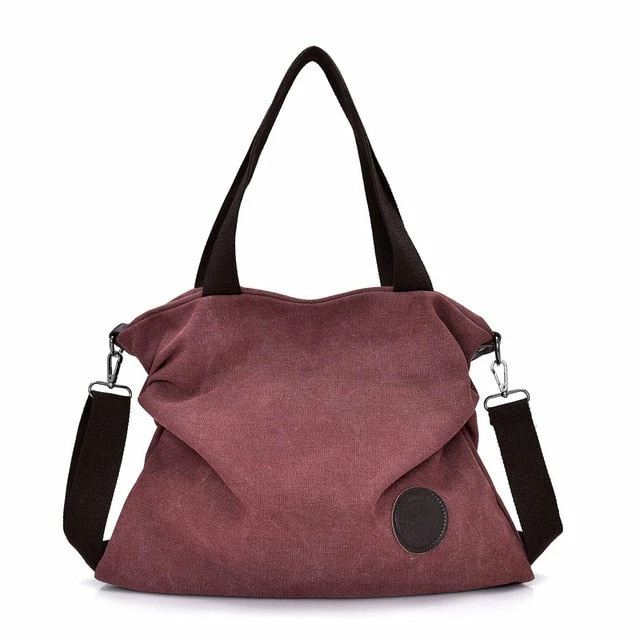 Handbags High Quality Canvas Women Female Hobos Single Female Handbag Designers Hot Sale Solid 7 Handbags High Quality Canvas Women Female Hobos Single Female Handbag Designers Hot Sale Solid - Image 7