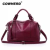 2019 New Women Hobo Tote Bag Bolsas Fashion 100% First Layer Soft Genuine Leather Handbag Messenger