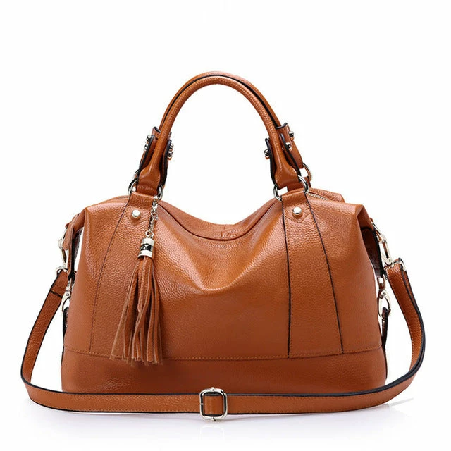 2019 New Women Hobo Tote Bag Bolsas Fashion 100% First Layer Soft Genuine Leather Handbag Messenger 2 2019 New Women Hobo Tote Bag Bolsas Fashion 100% First Layer Soft Genuine Leather Handbag Messenger - Image 2