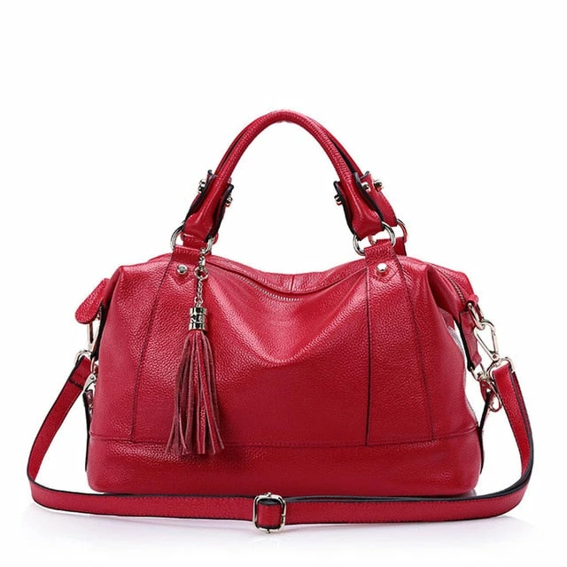 2019 New Women Hobo Tote Bag Bolsas Fashion 100% First Layer Soft Genuine Leather Handbag Messenger 4 2019 New Women Hobo Tote Bag Bolsas Fashion 100% First Layer Soft Genuine Leather Handbag Messenger - Image 4